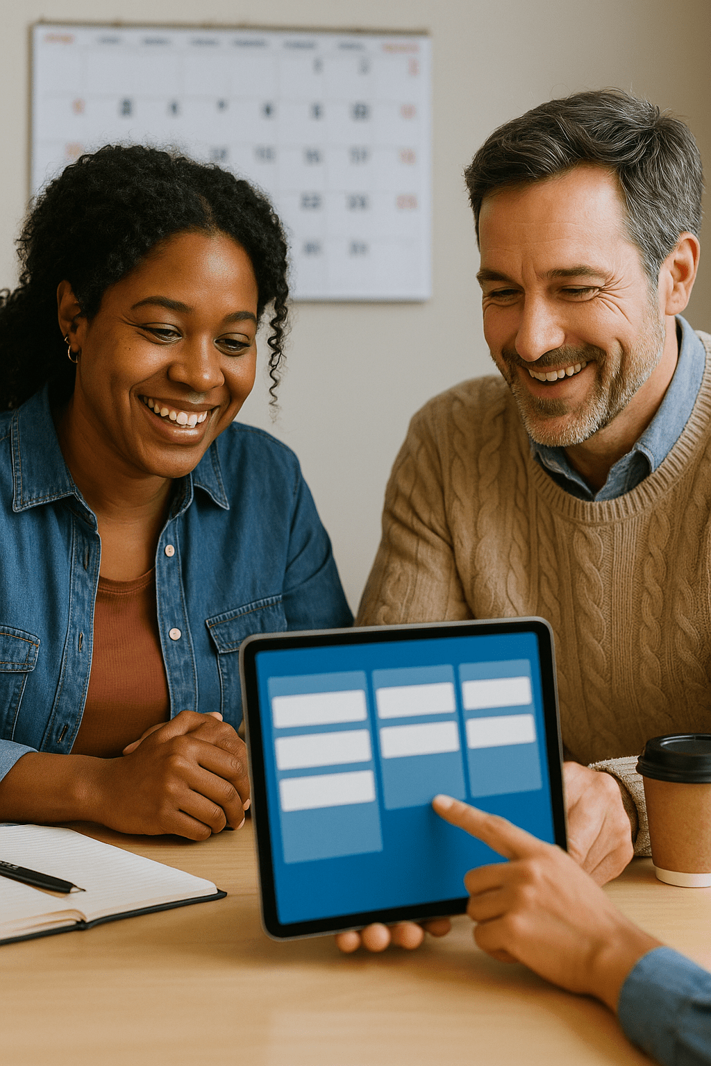 CRM Venue managers discussing CRM systems to support booking optimisation and client follow-up – Connective Vision Training.