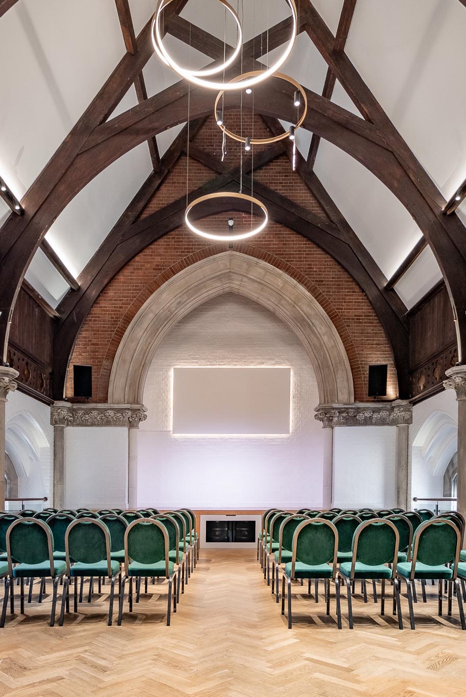 long-table dinner event hosted at St Mary’s London, demonstrating how church spaces can be transformed for professional venue hire while preserving their mission and beauty